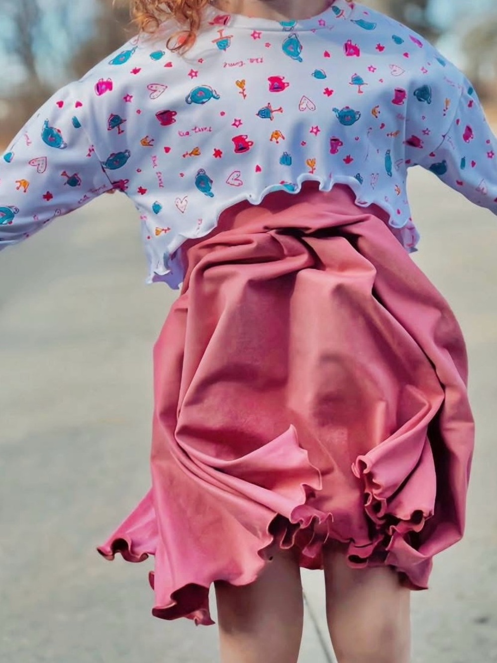 Tea time honey top with dress